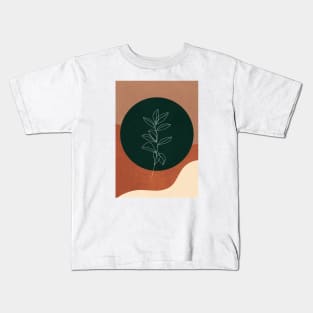 Botanical, Geometric, Minimalist, Abstract Art Kids T-Shirt